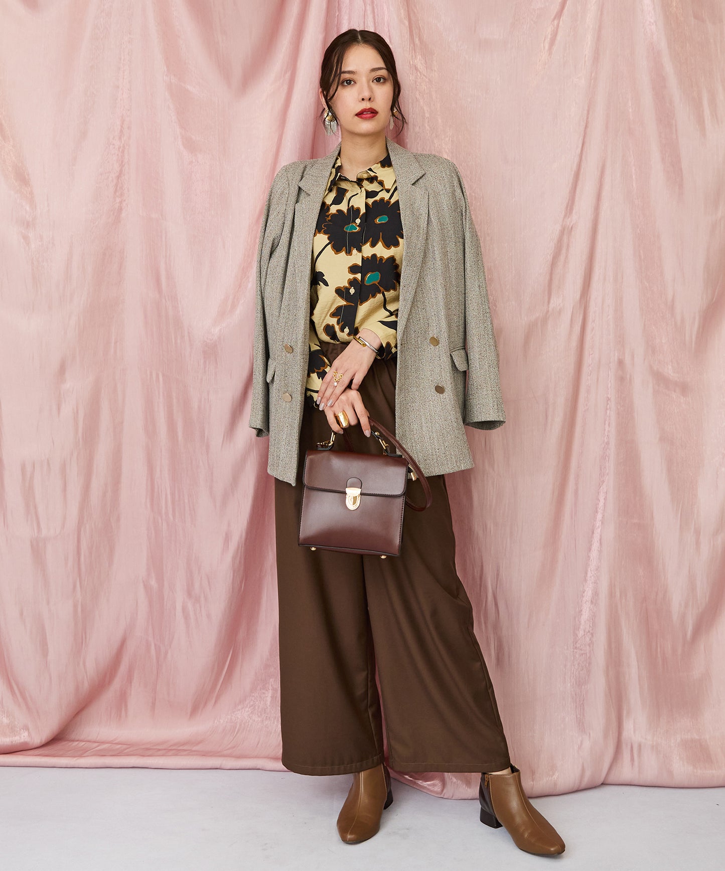 20-1182【JETSET SOLO PLUS】へリンボーンWブレストジャケット