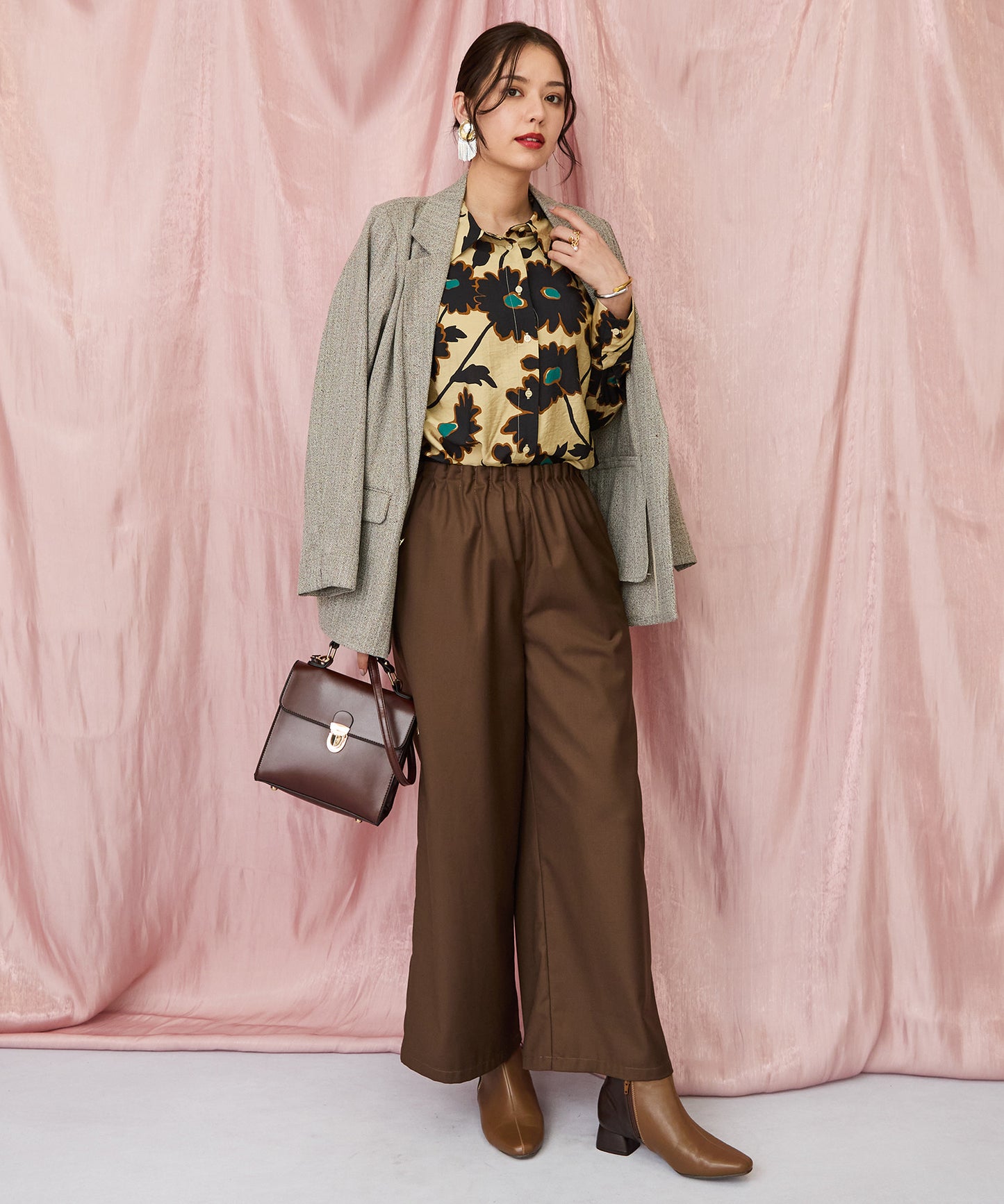 20-1182【JETSET SOLO PLUS】へリンボーンWブレストジャケット