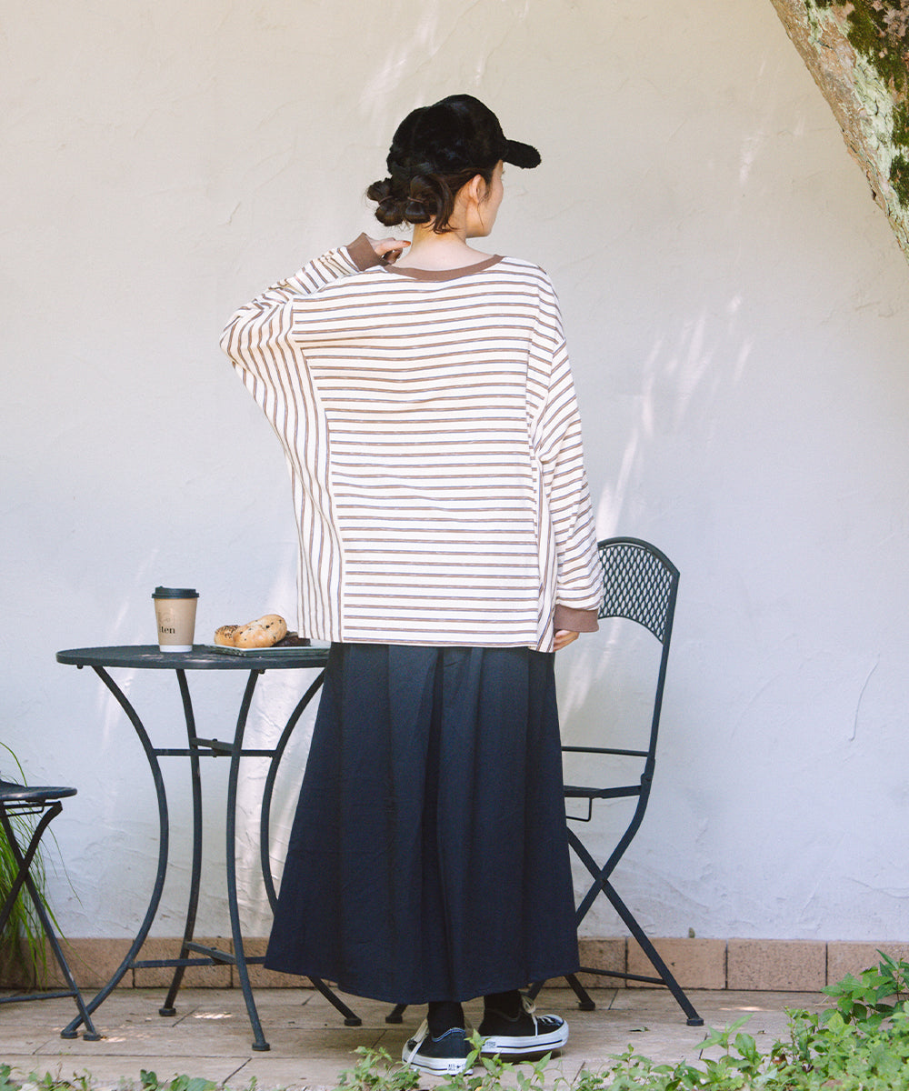 FONTLAB サイドスイッチボーダーカットソー