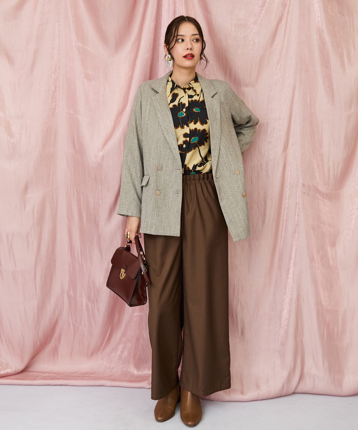 20-1182【JETSET SOLO PLUS】へリンボーンWブレストジャケット