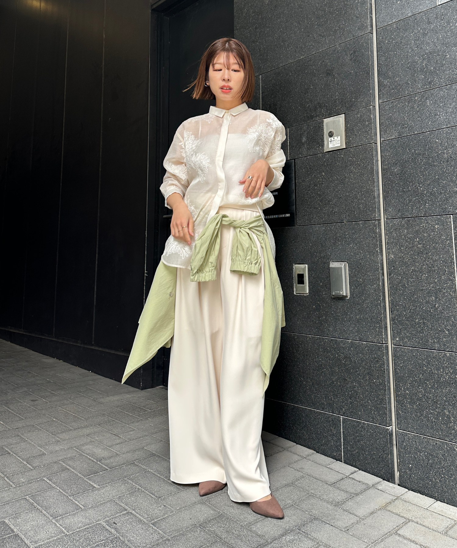 【JETSET SOLO PLUS】ソフトドレープツイルフレアワイドパンツ