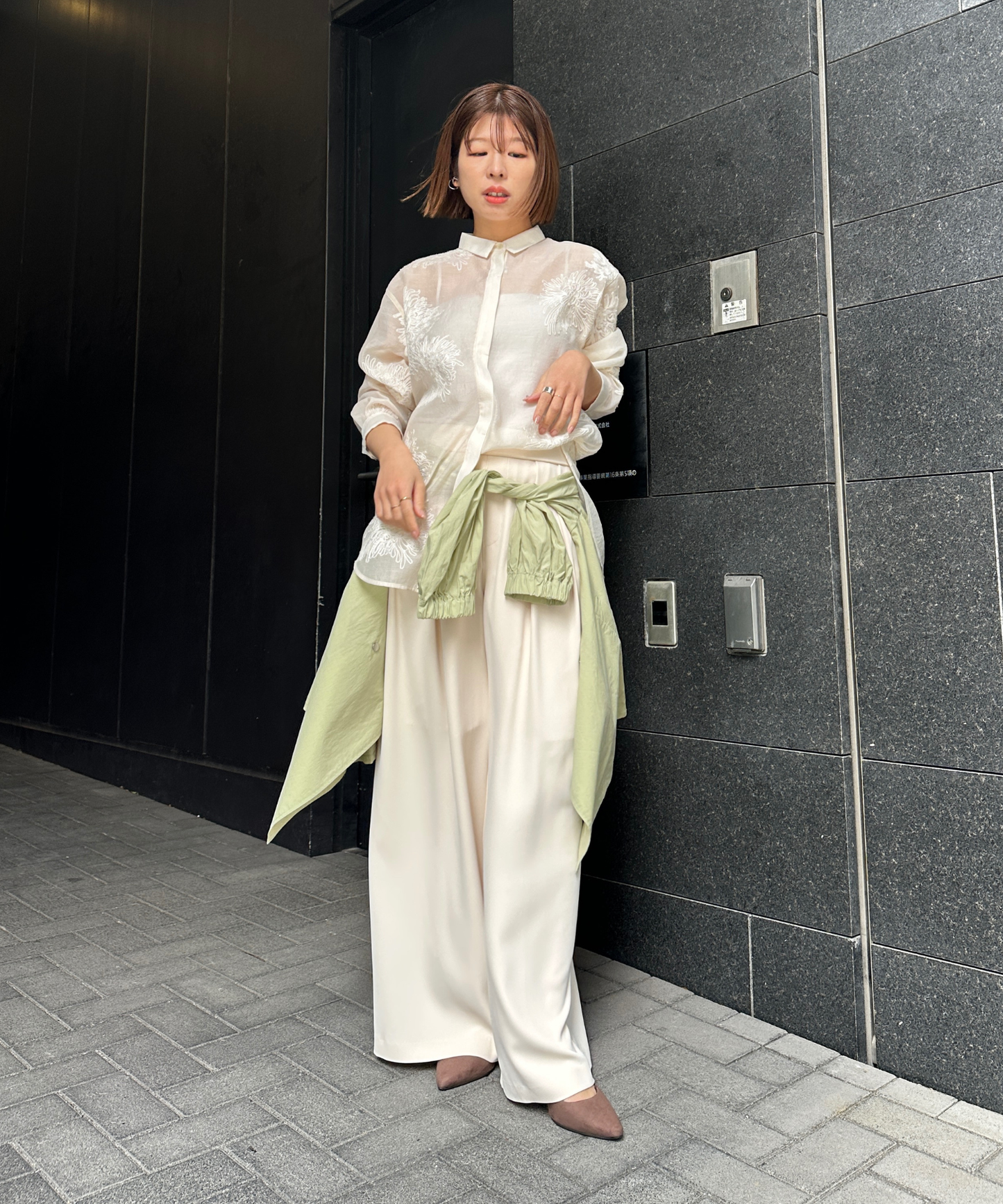 【JETSET SOLO PLUS】ソフトドレープツイルフレアワイドパンツ