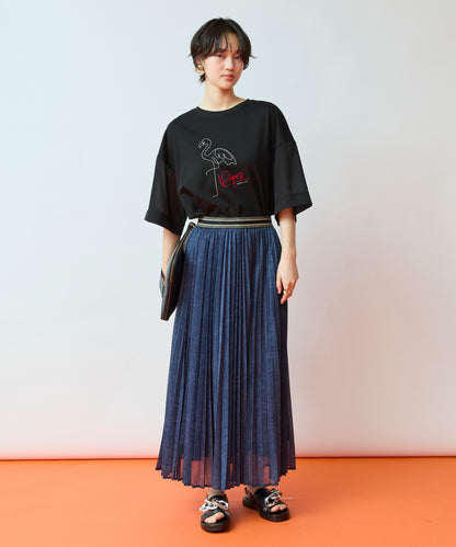 【FONT LAB】フラミンゴプリントシアースリーブTシャツ