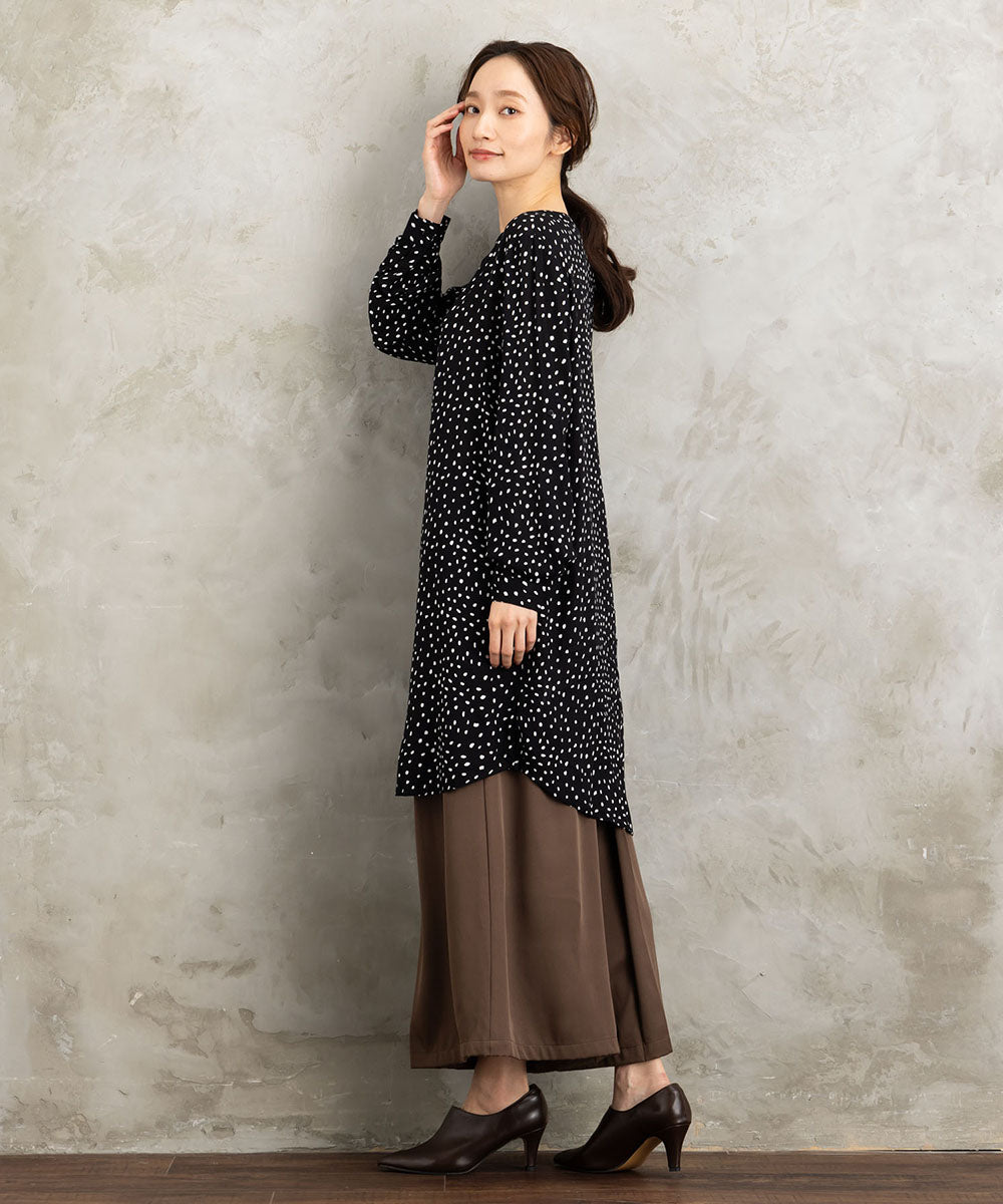 KAFFE アソートプリントシャツチュニック