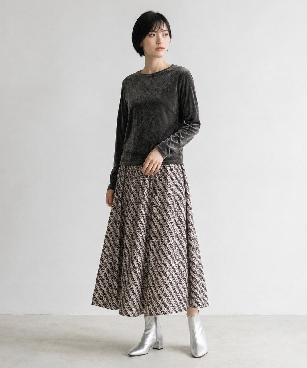 【JETSET SOLO PLUS】シアーフロッキーベロアロングTシャツ