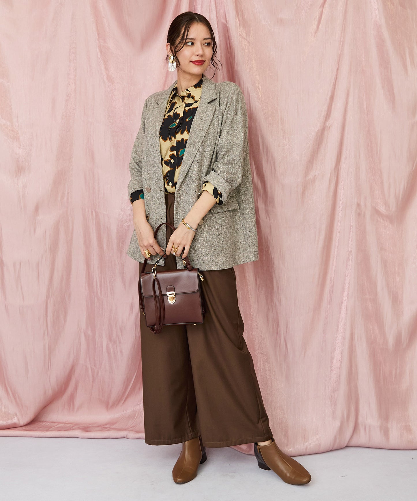 01-5918【WILD PONY】ビッグフラワープリントシャツ