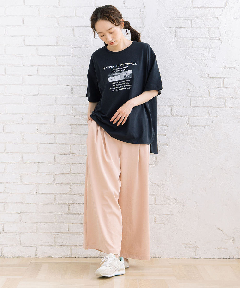 【sabstreet bis】【web限定】 ストレッチゆるタックワイドパンツ【先行予約】