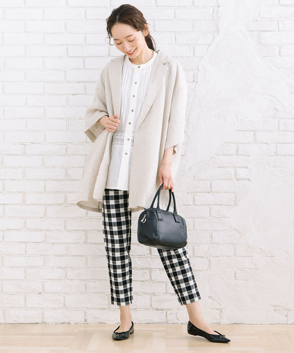 12-1676　21号(6L～) アソートチェックストレッチパンツ【先行予約】