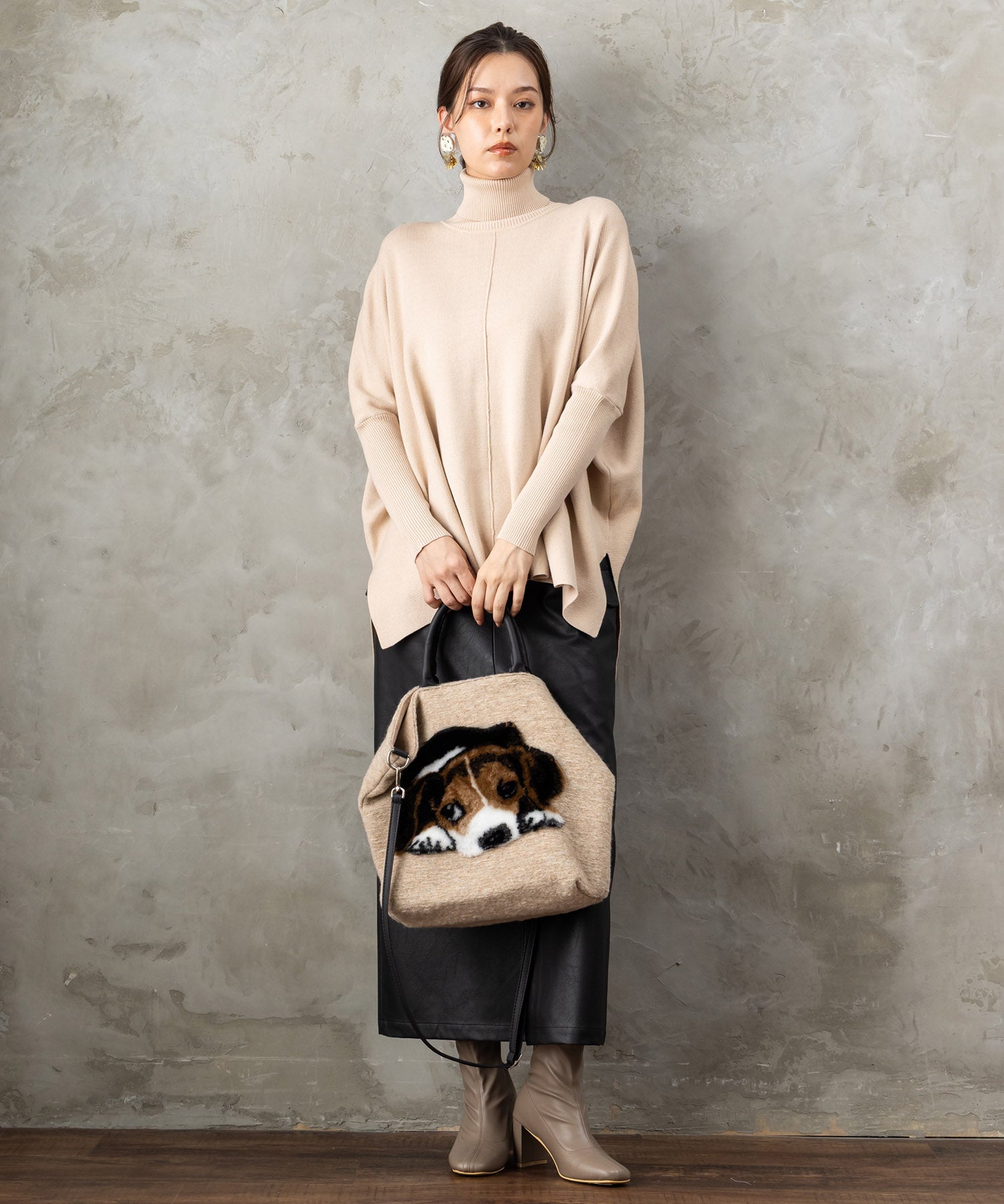 【FONT LAB】抗菌ポンチョニット