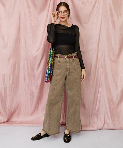 12-5900【FONT LAB】フリンジワイドデニム’25