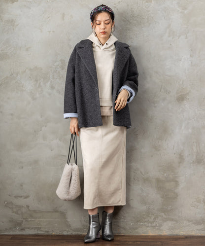 【FONT LAB】起毛ダンボールフーディーセットアップ