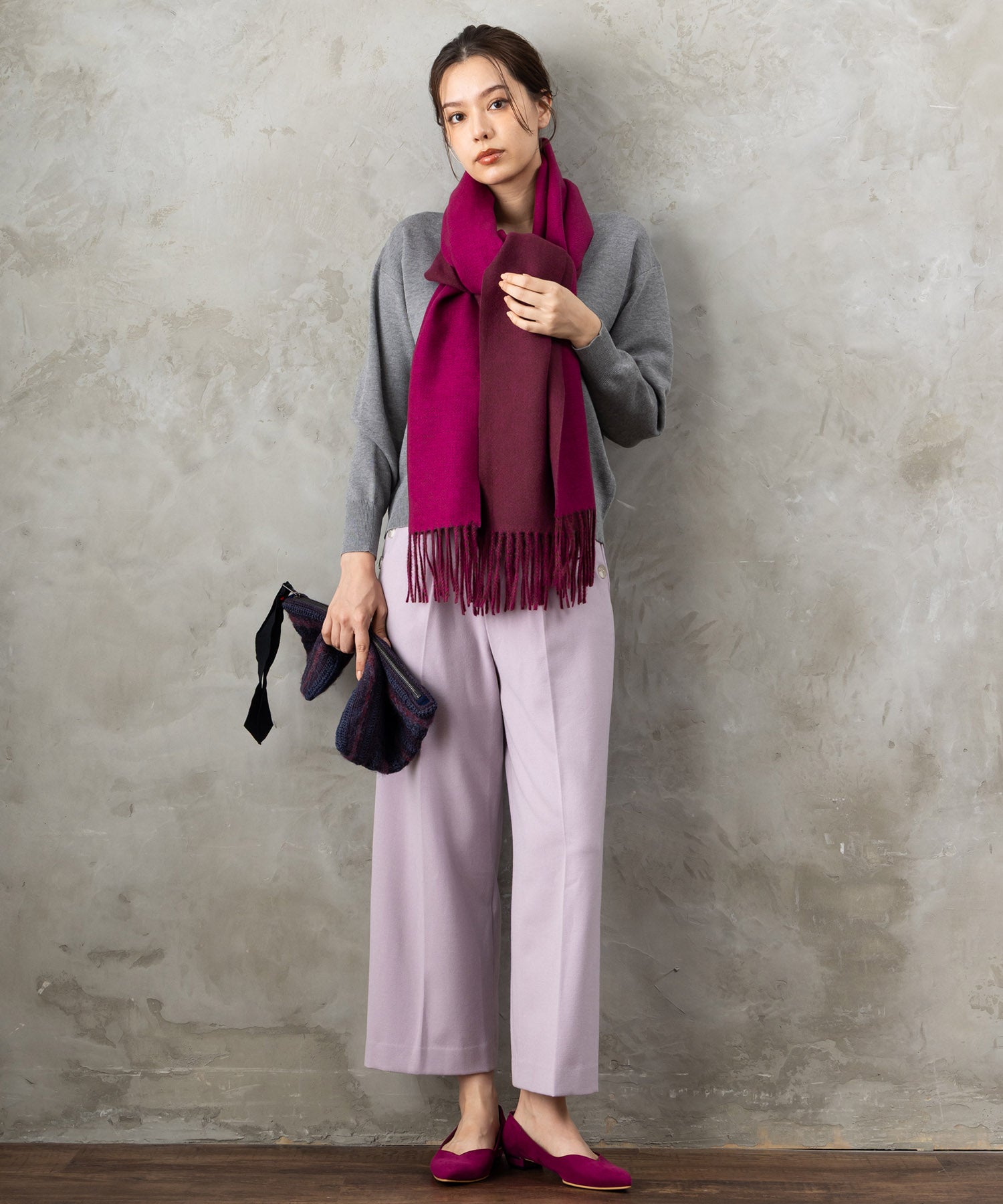 【JETSET SOLO PLUS】マシュマロタッチミラノVネックニット