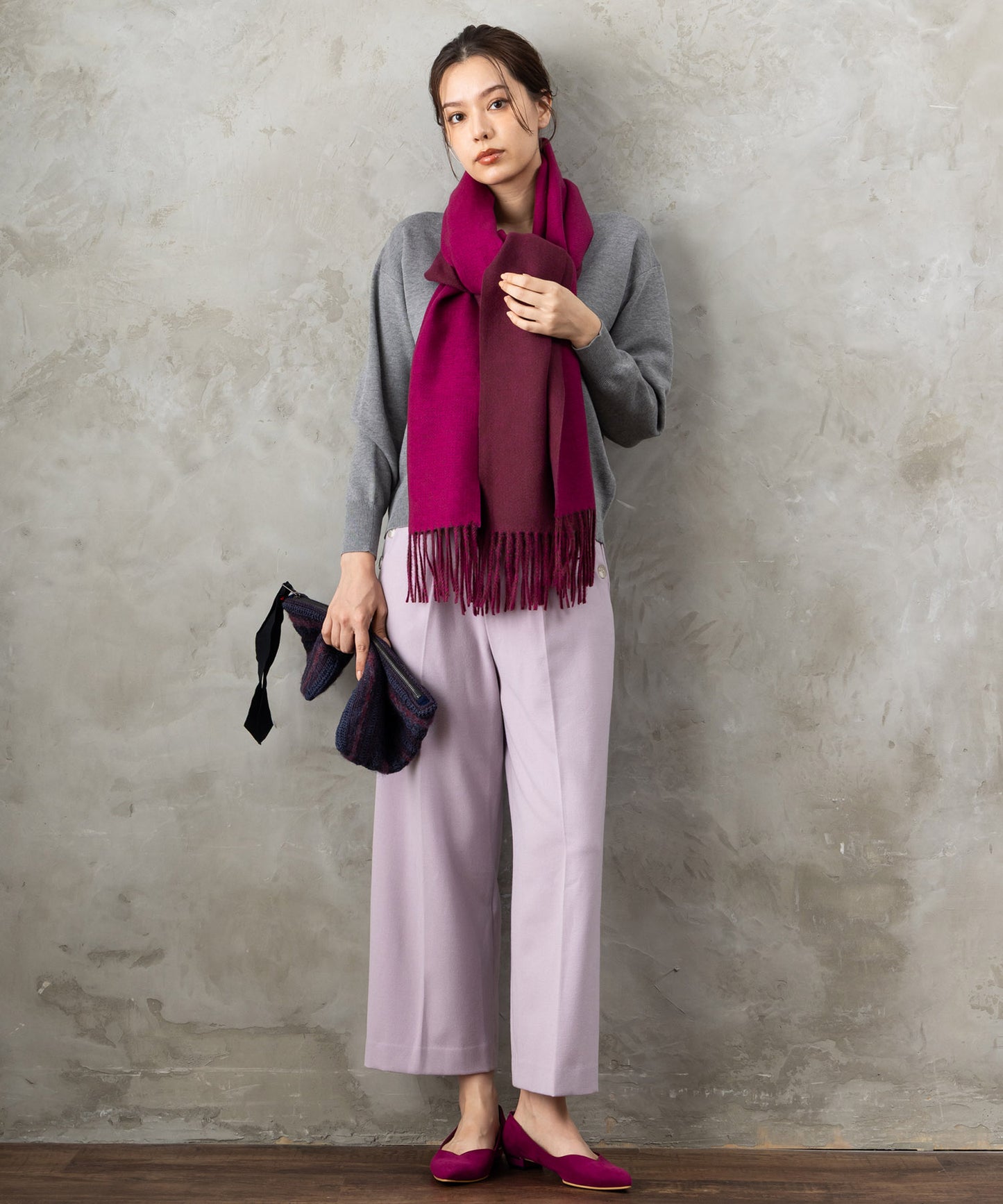 【JETSET SOLO PLUS】マシュマロタッチミラノVネックニット