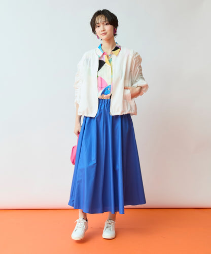 【NUMPH】ジオメトリックエレメンツフレンチスリーブシャツ