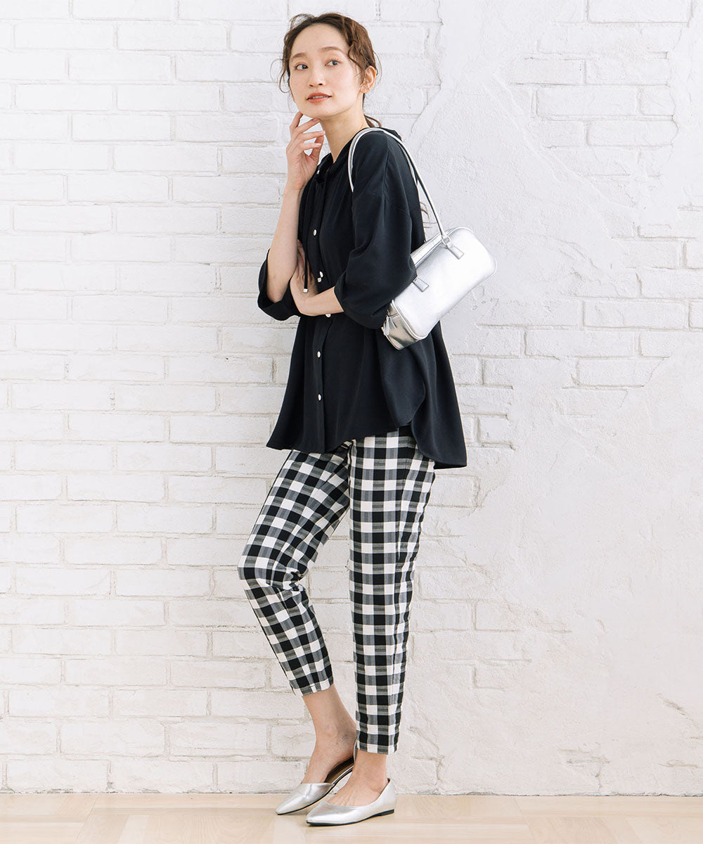 12-1675　アソートチェックストレッチパンツ【先行予約】