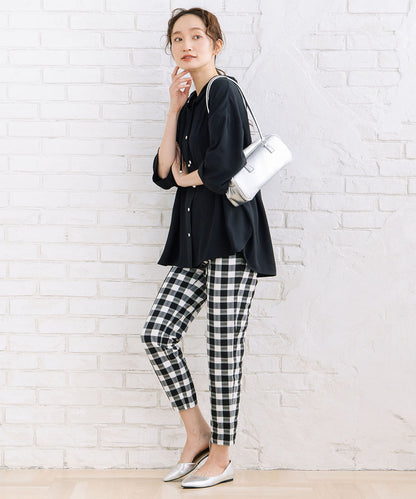 12-1675　アソートチェックストレッチパンツ【先行予約】