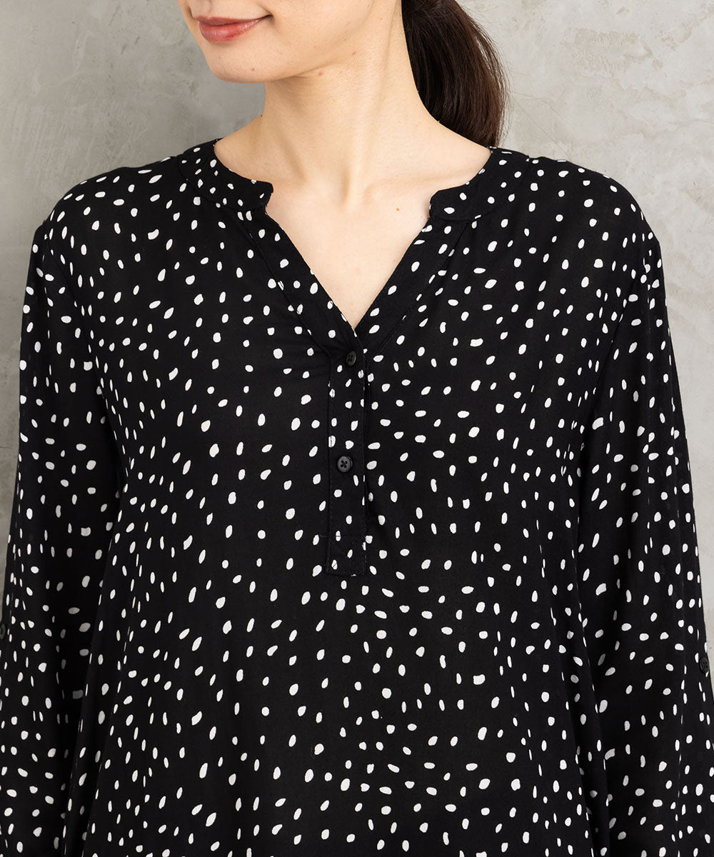 KAFFE アソートプリントシャツチュニック