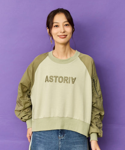 【FONT LAB】異素材コンビエンブロイダリーロゴスウェット'26