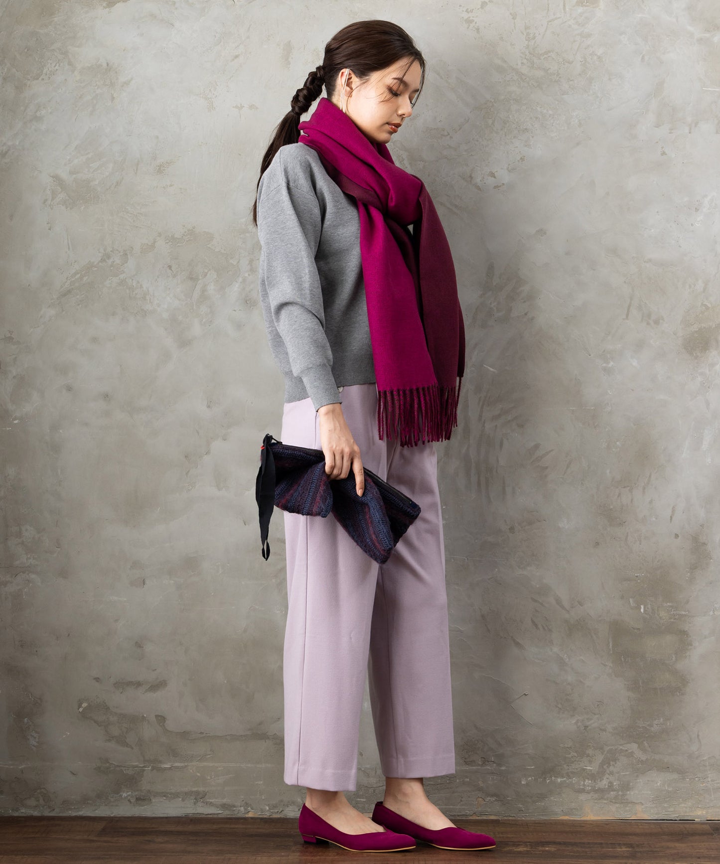 【JETSET SOLO PLUS】マシュマロタッチミラノVネックニット