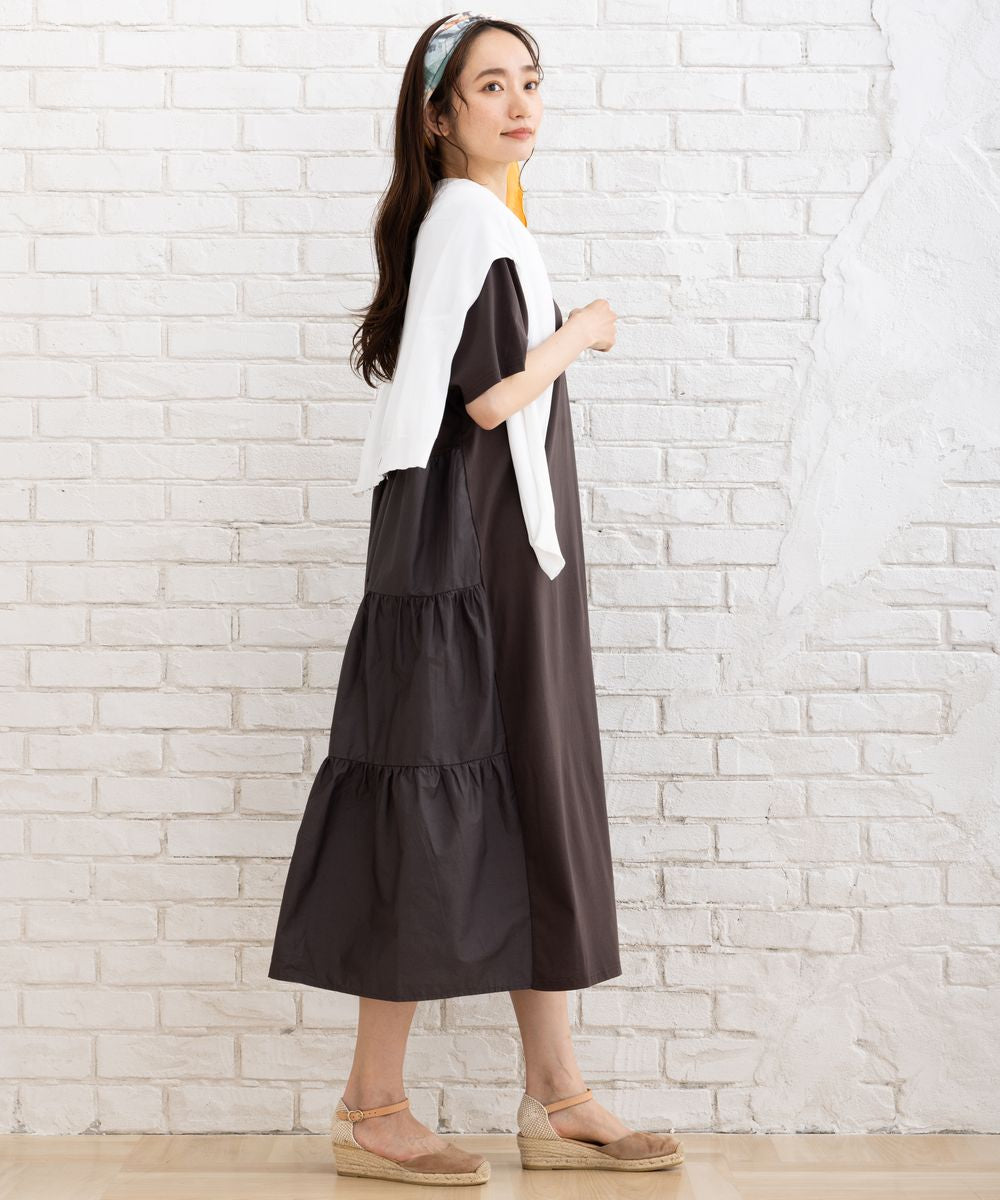 FONTLAB シルケットティアードワンピース