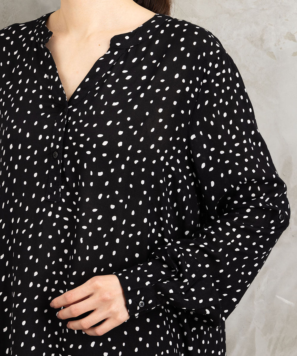 KAFFE アソートプリントシャツチュニック