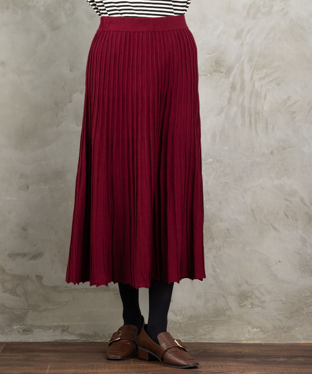 【大きいサイズ】 21号(6L～) FONTLAB ニットプリーツスカート