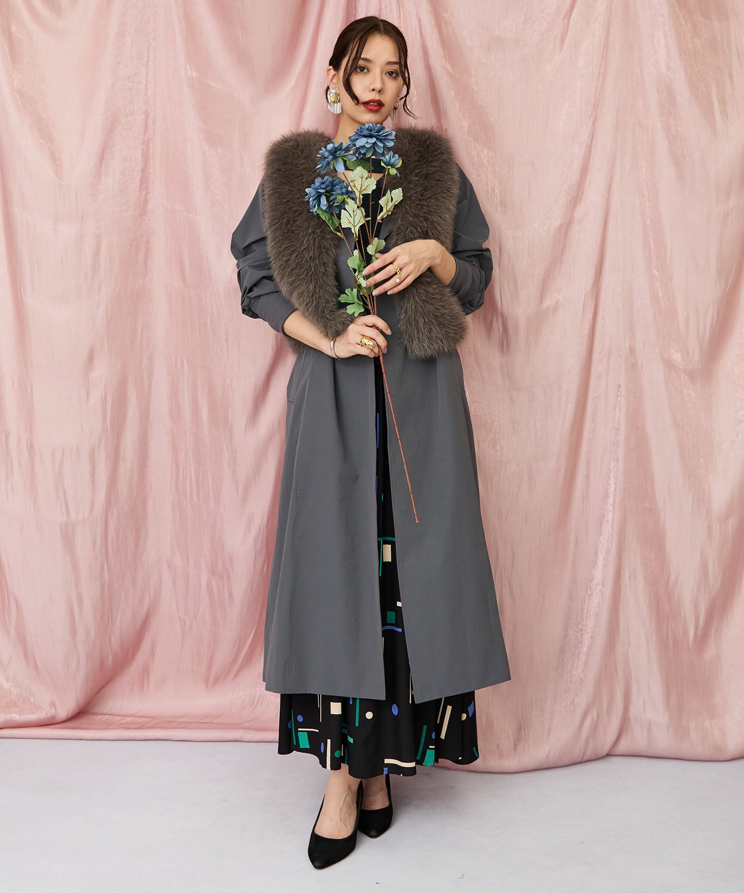 レディース ファーベスト ラメ フェイクファー ｜JETSET SOLO PLUS