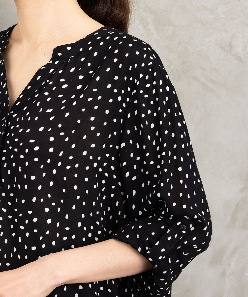 KAFFE アソートプリントシャツチュニック