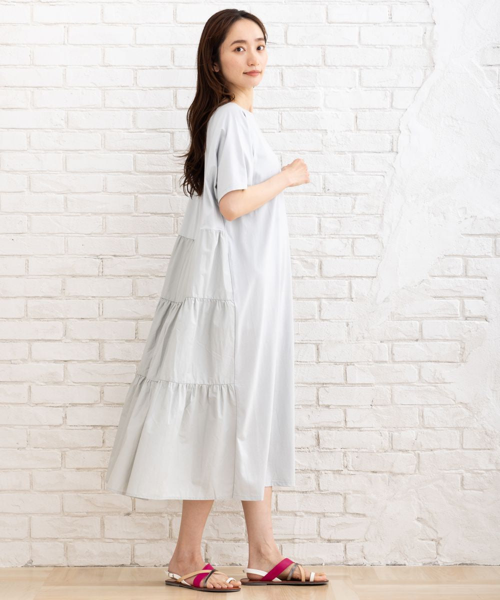 FONTLAB シルケットティアードワンピース