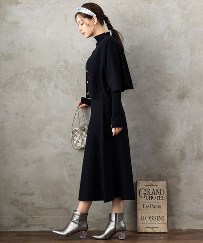 14-5887【FONT LAB】ミラノリブニットフレアスカート