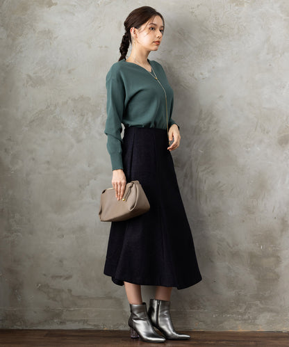 【JETSET SOLO PLUS】マシュマロタッチミラノVネックニット