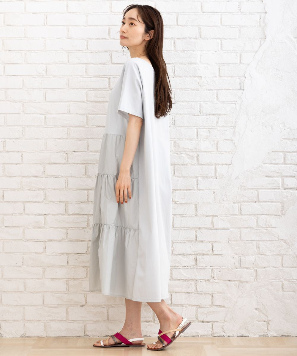 FONTLAB シルケットティアードワンピース