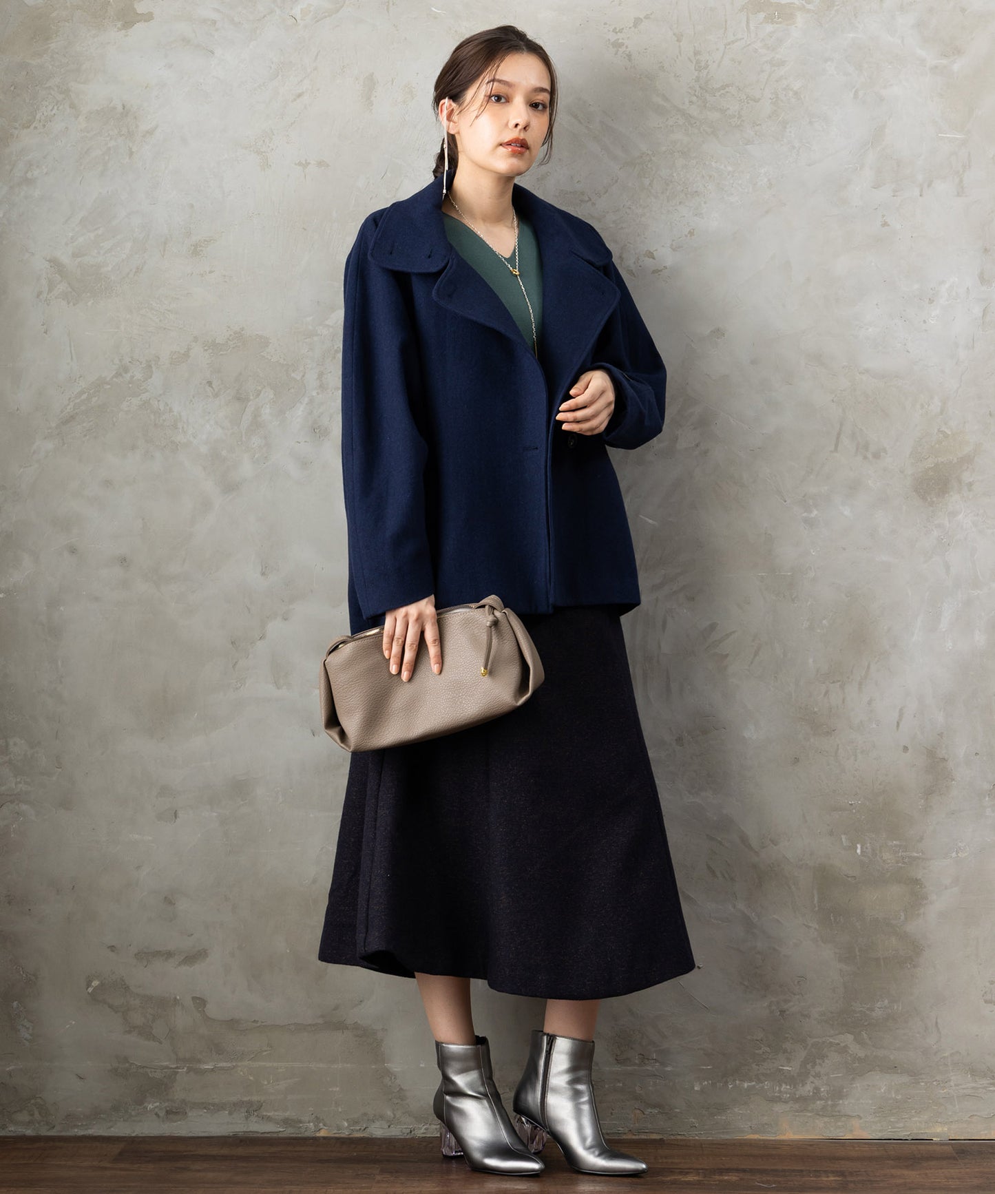 【JETSET SOLO PLUS】マシュマロタッチミラノVネックニット