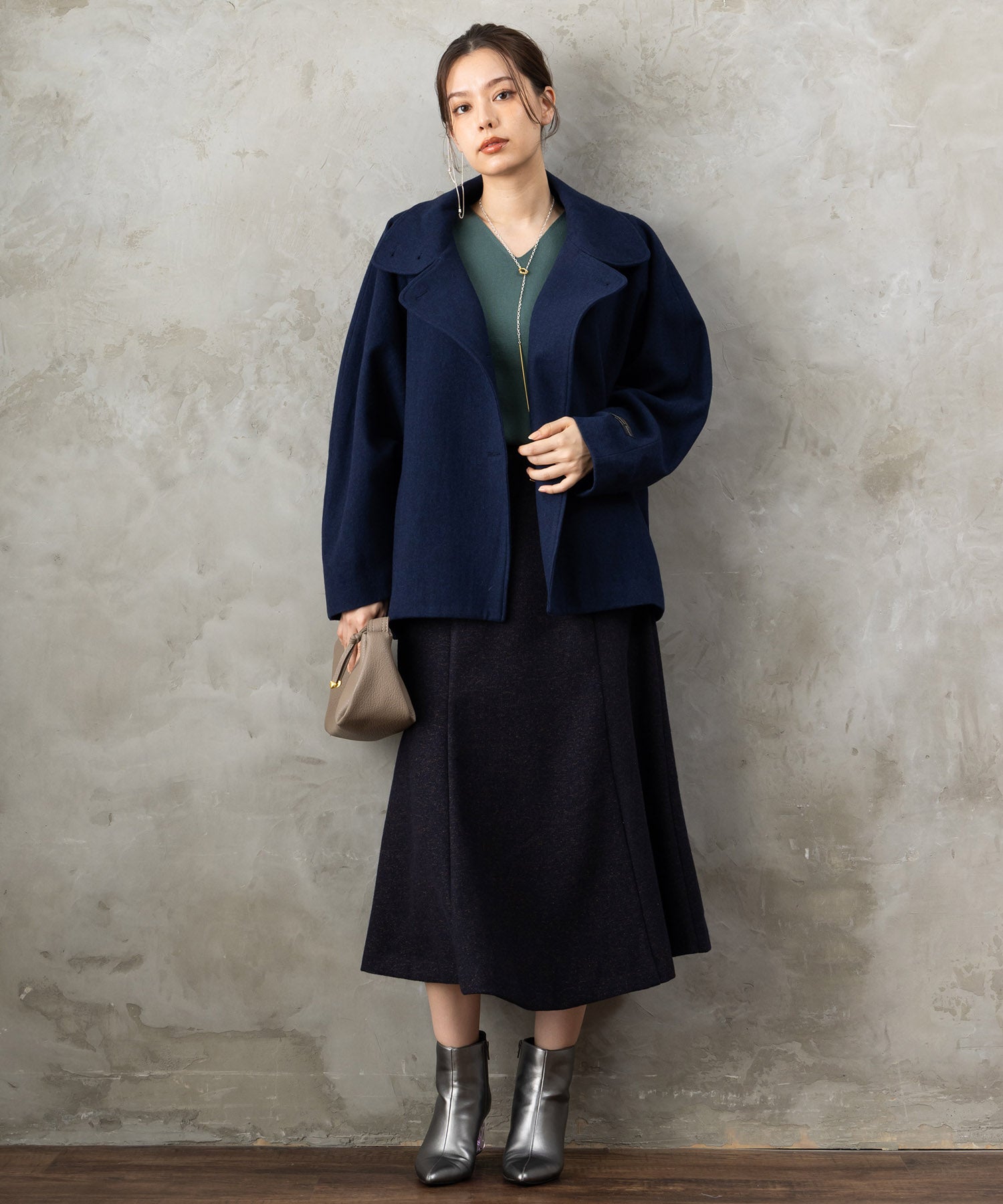 【JETSET SOLO PLUS】マシュマロタッチミラノVネックニット