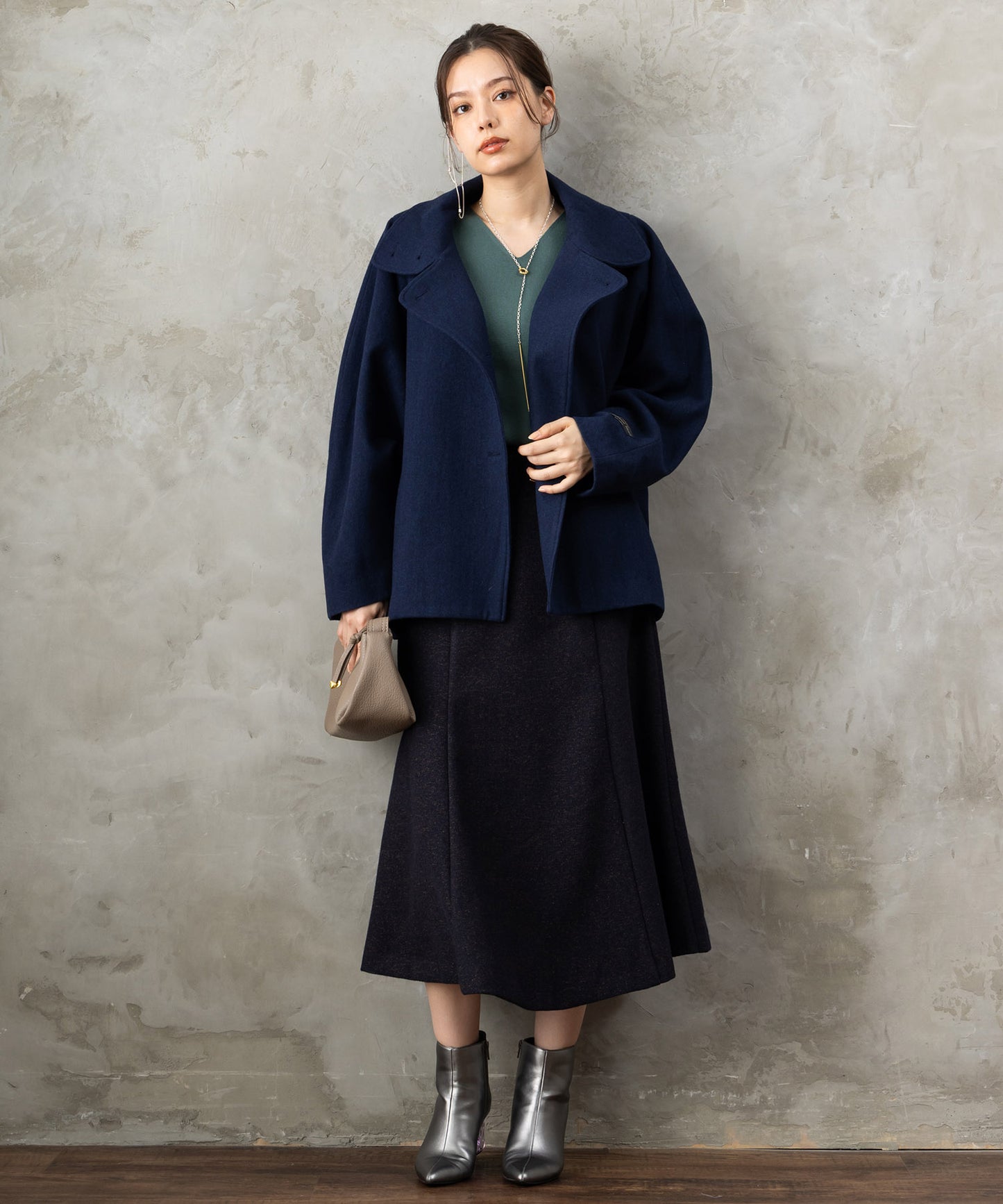 【JETSET SOLO PLUS】マシュマロタッチミラノVネックニット