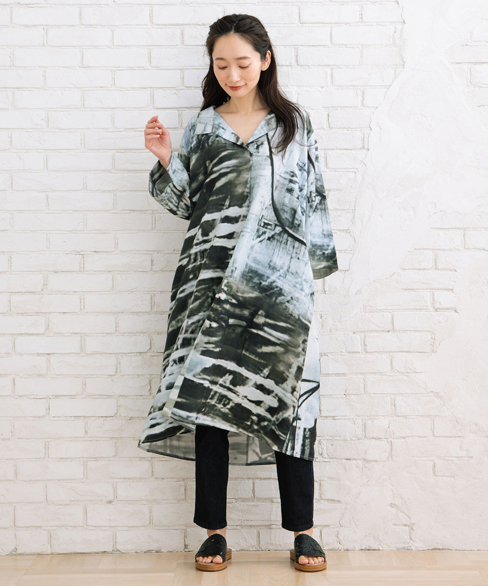 21号(6L～) K COLLECTION フォトグラフプリントワンピース