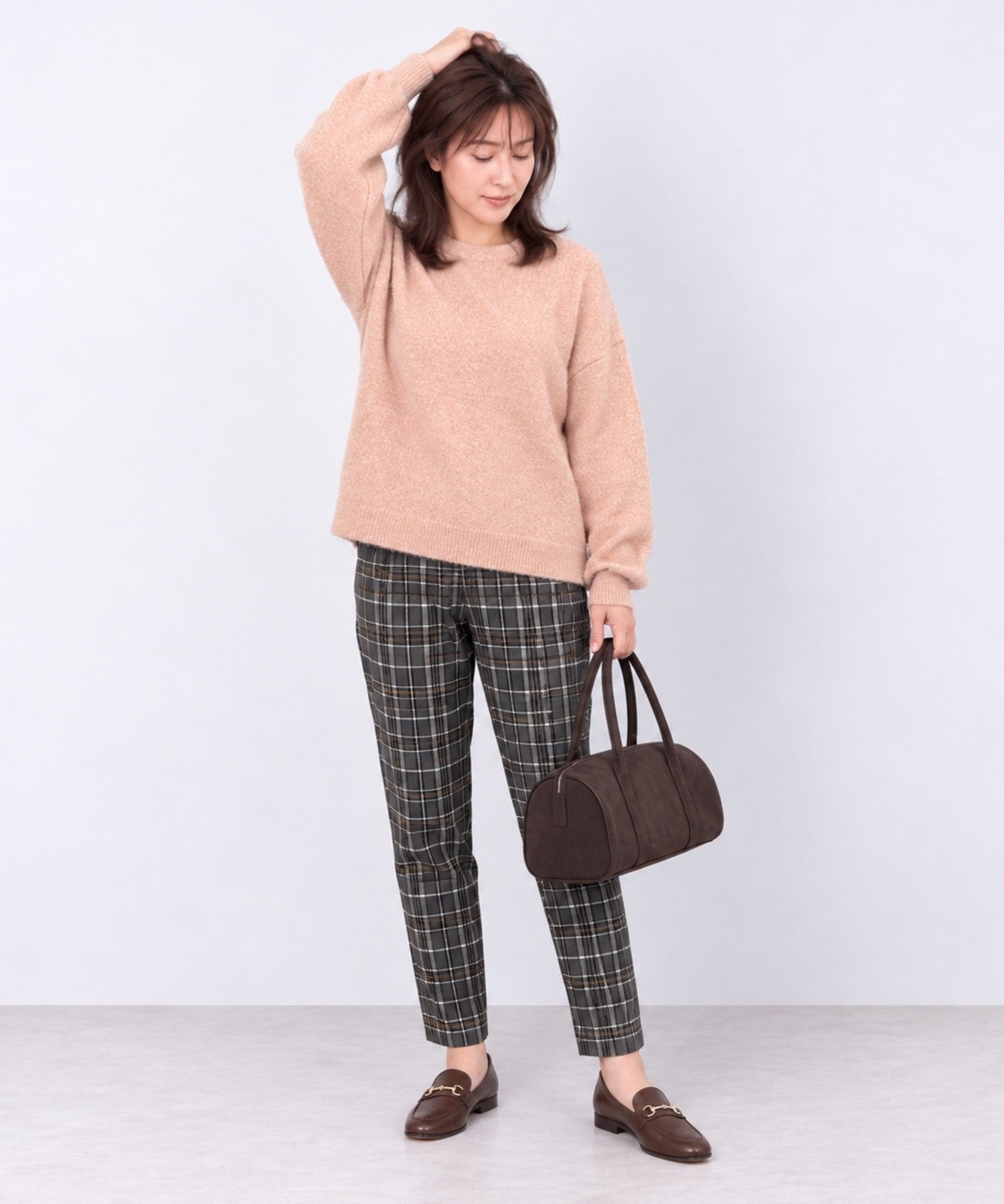 【sabstreet bis】【web限定】 クルーネック杢ニット【先行予約】