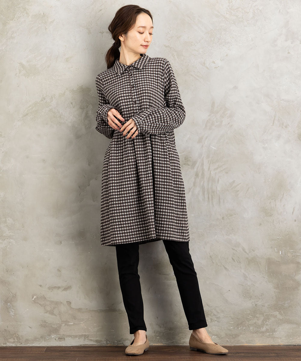Humility ギンガムチェックチュニックワンピース