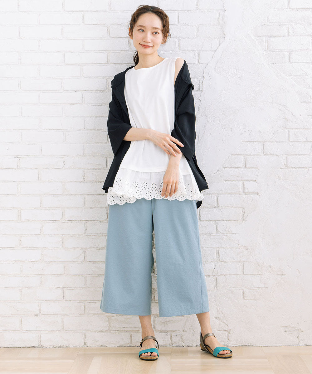 【sabstreet bis】【web限定】 裾刺繍レースタンクトップ【先行予約】