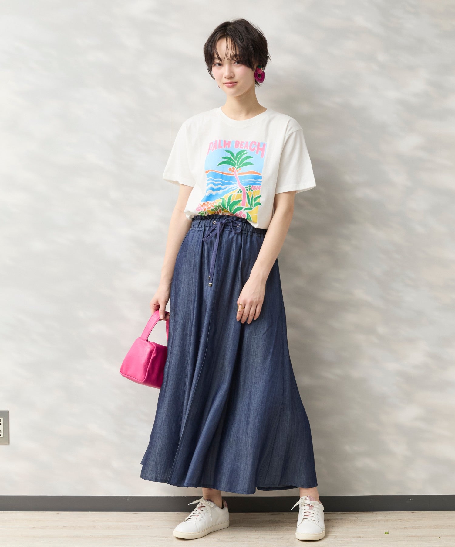 【COMPANIA FANTASTICA】PALM BEACHプリントTシャツ