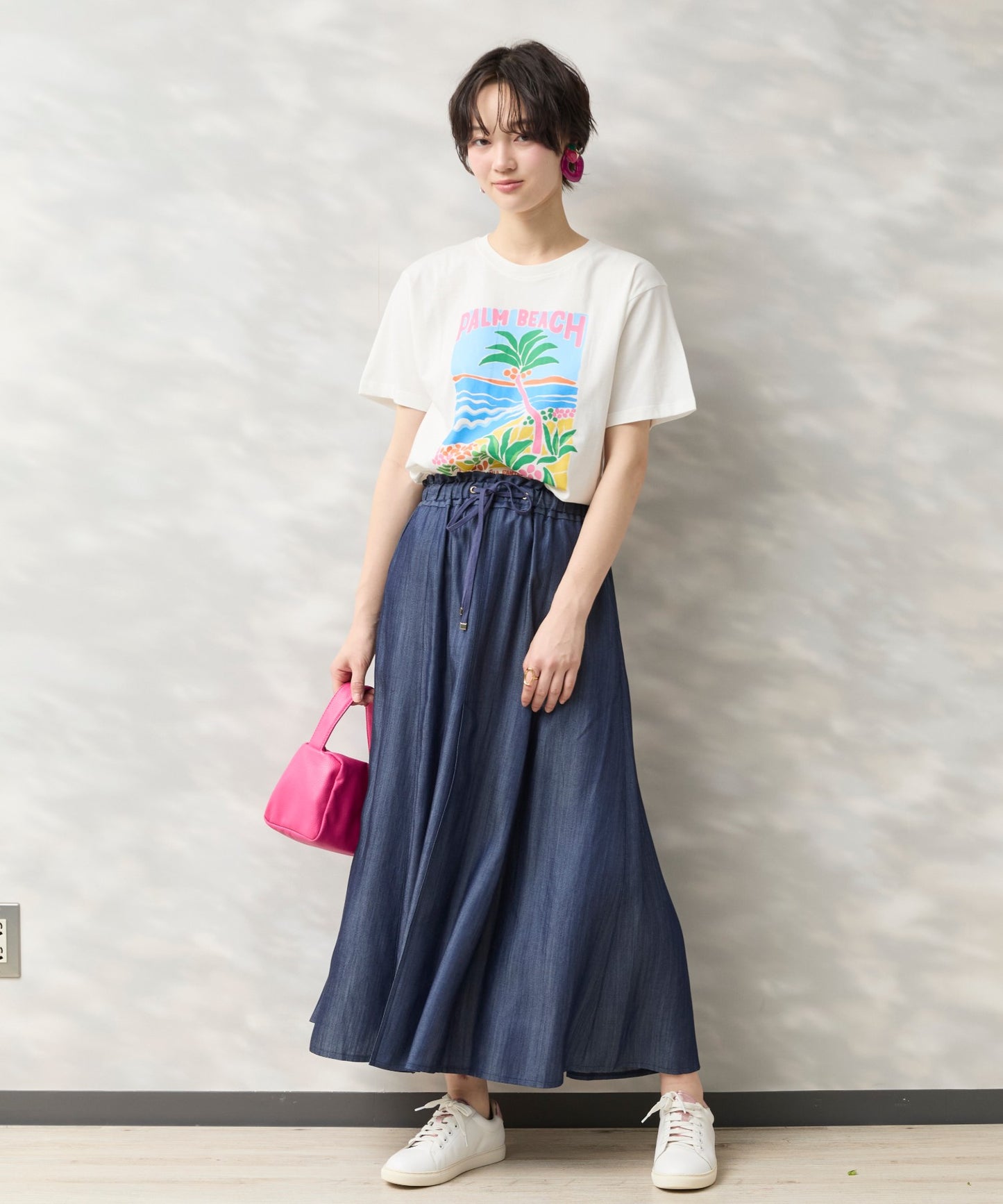 【COMPANIA FANTASTICA】PALM BEACHプリントTシャツ