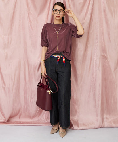 12-5900【FONT LAB】フリンジワイドデニム’25