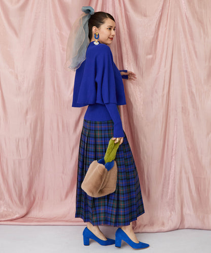 83-6387【FONT LAB】バイカラーファーBAG