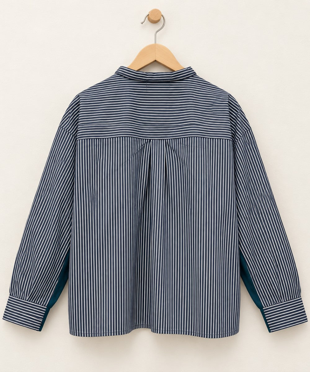 50-1349BLANC basque [Rogique]布帛ドッキングニットカーディガン【先行予約】