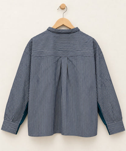 50-1349BLANC basque [Rogique]布帛ドッキングニットカーディガン【先行予約】