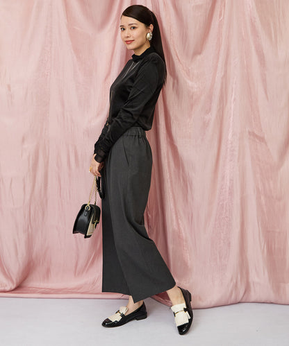 12-1892【JETSET SOLO PLUS】2WAYピーチツイルワイドパンツ