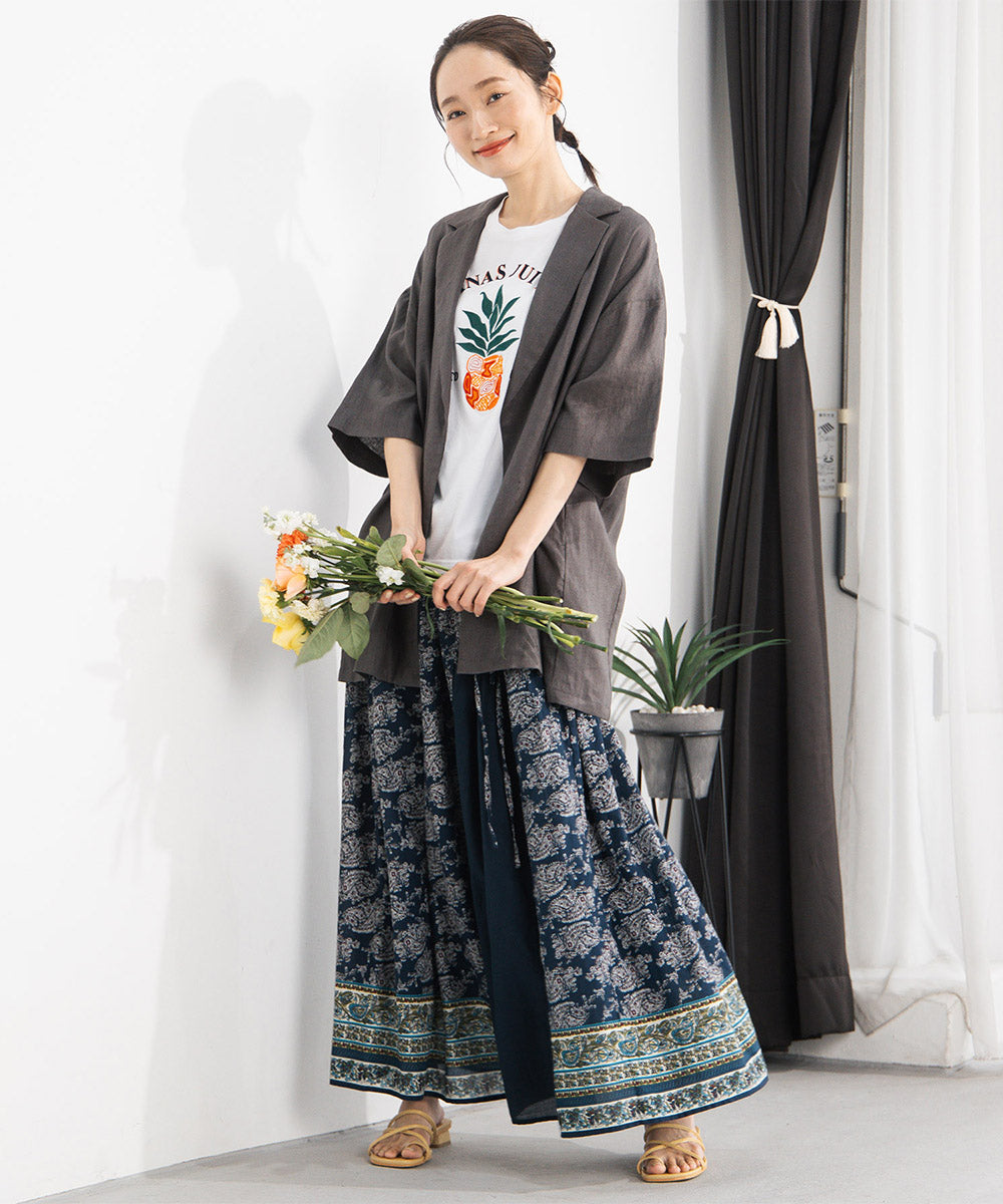 20-5464　[Rogique]リネンハーフスリーブジャケット【先行予約】