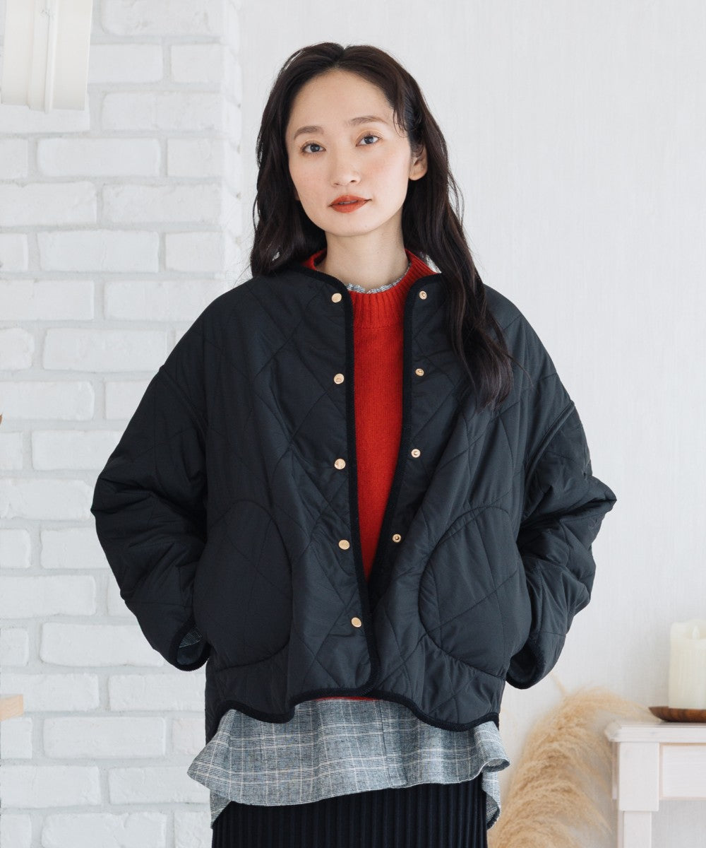 ファー×キルティングリバーシブルショートコート【先行予約】