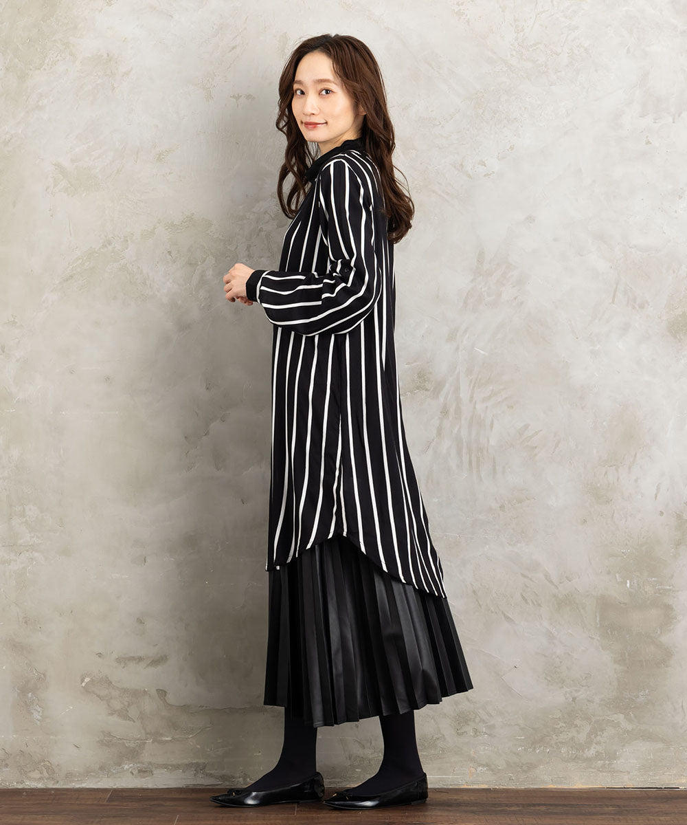 KAFFE アソートプリントシャツチュニック