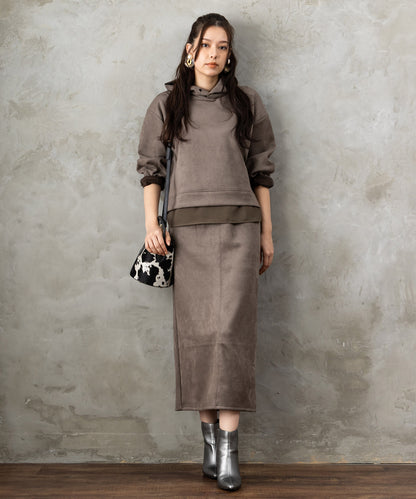 【FONT LAB】起毛ダンボールフーディーセットアップ